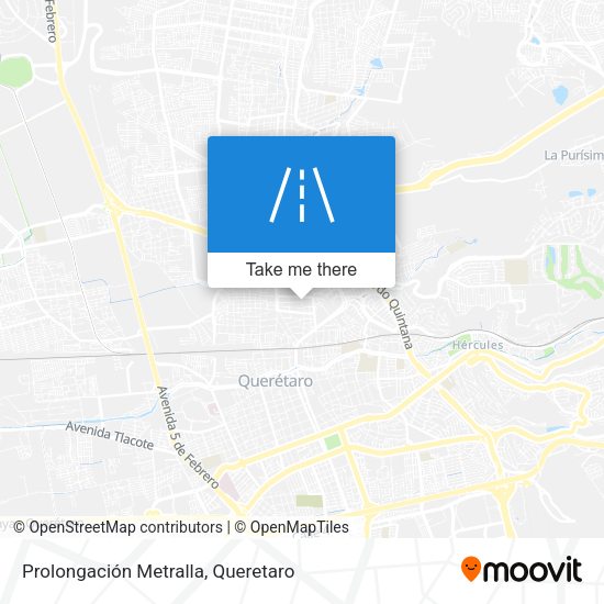 Prolongación Metralla map