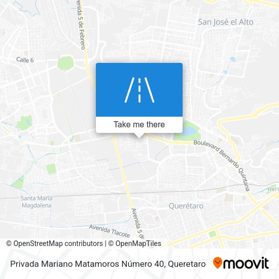 Privada Mariano Matamoros Número 40 map