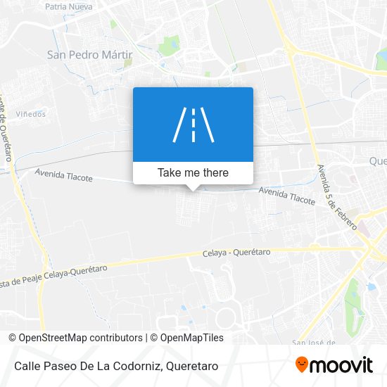 Mapa de Calle Paseo De La Codorniz
