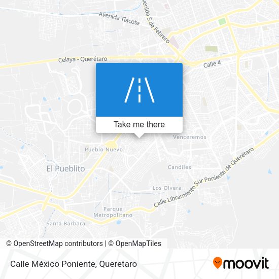 Mapa de Calle México Poniente