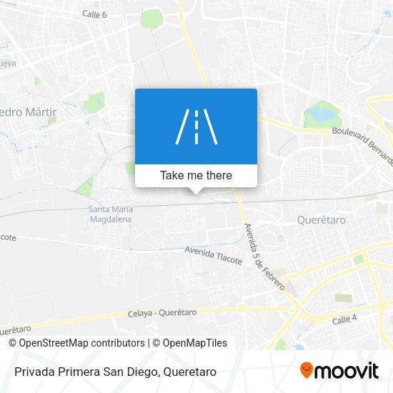Privada Primera San Diego map
