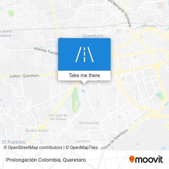 Prolongación Colombia map