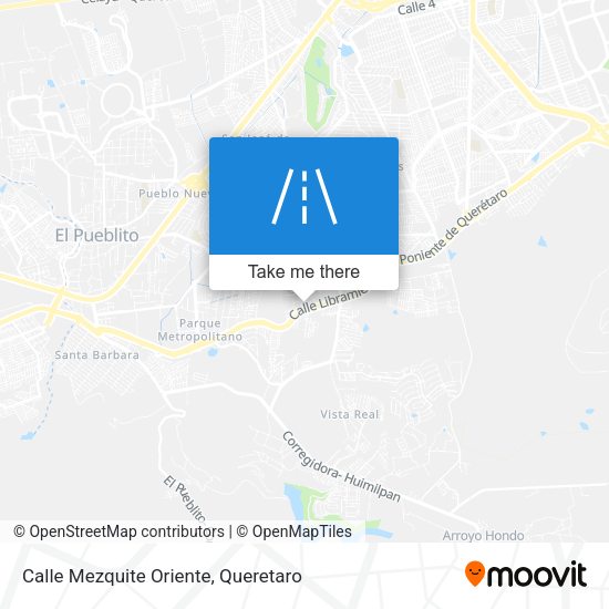 Mapa de Calle Mezquite Oriente