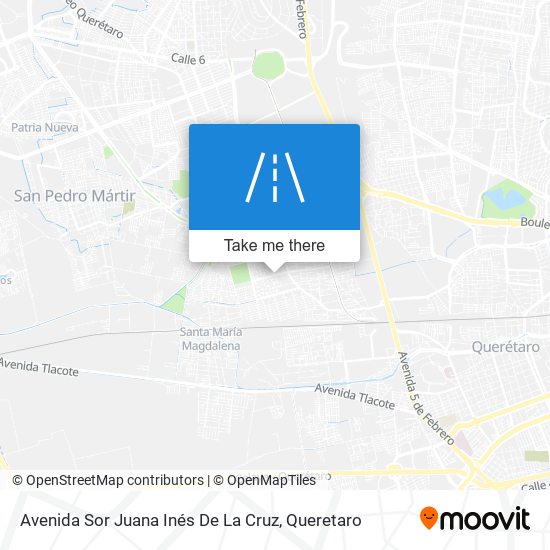 Avenida Sor Juana Inés De La Cruz map