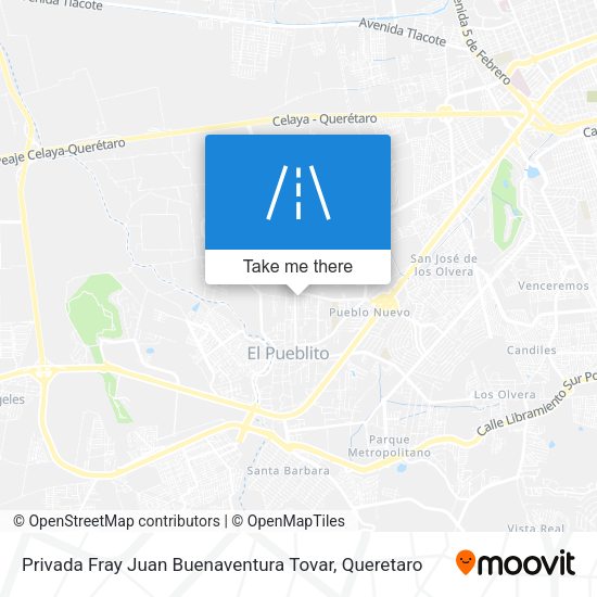 Privada Fray Juan Buenaventura Tovar map