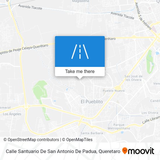 Mapa de Calle Santuario De San Antonio De Padua