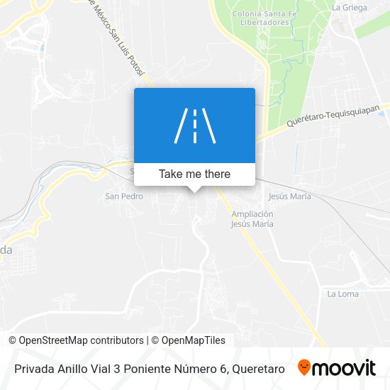 Privada Anillo Vial 3 Poniente Número 6 map