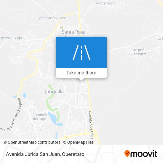 Avenida Jurica San Juan map