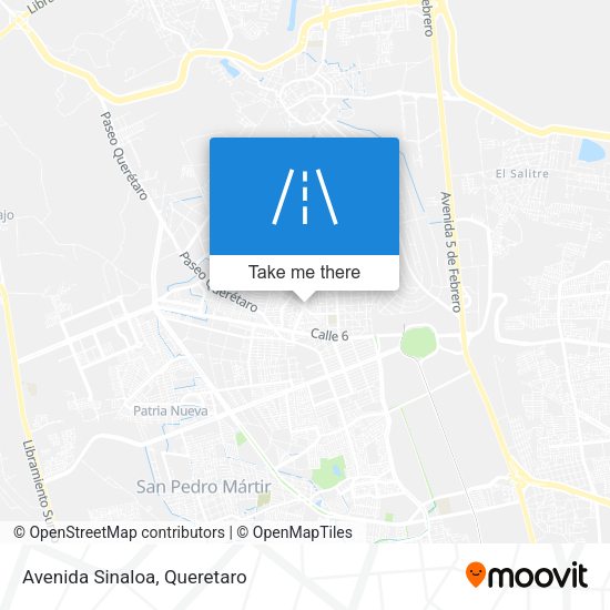 Avenida Sinaloa map