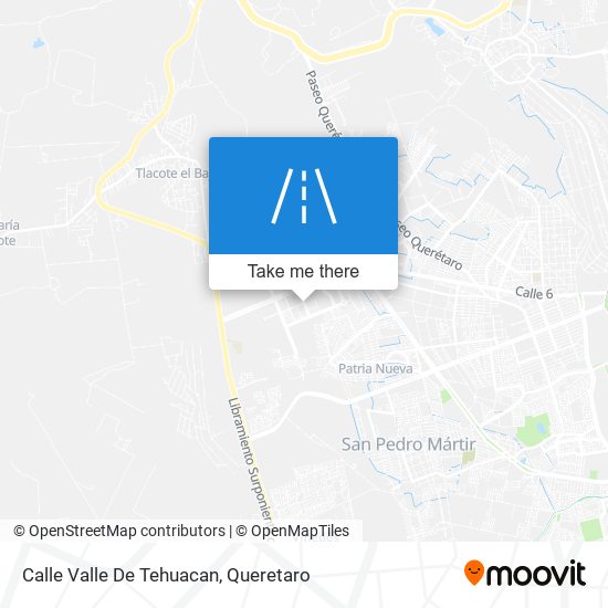 Calle Valle De Tehuacan map