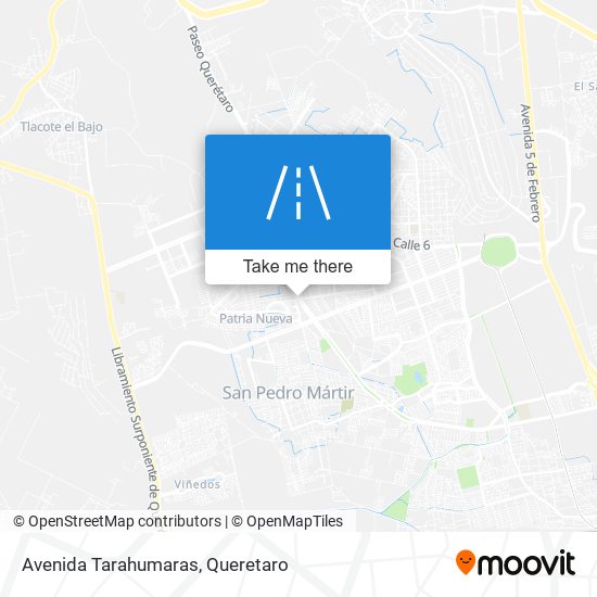 Avenida Tarahumaras map