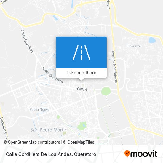 Calle Cordillera De Los Andes map