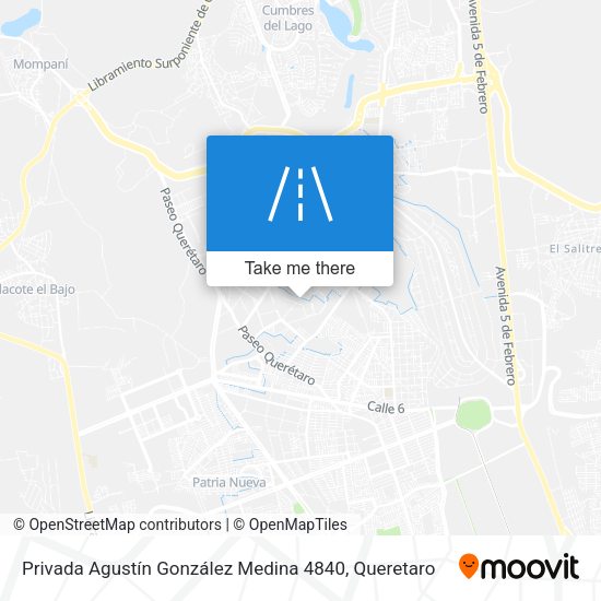 Mapa de Privada Agustín González Medina 4840