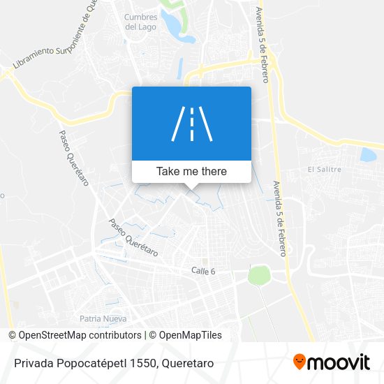 Privada Popocatépetl 1550 map