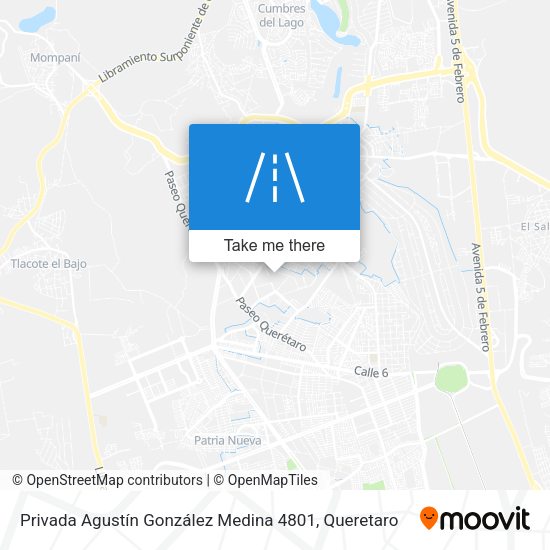 Mapa de Privada Agustín González Medina 4801