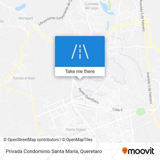 Privada Condominio Santa María map