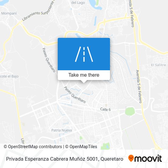 Mapa de Privada Esperanza Cabrera Muñóz 5001