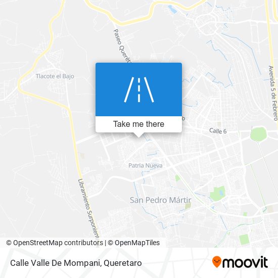Calle Valle De Mompani map