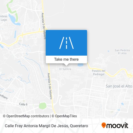 Mapa de Calle Fray Antonia Margil De Jesús