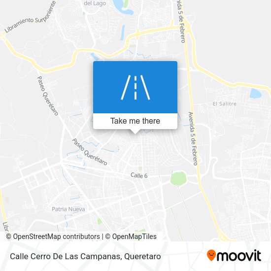 Mapa de Calle Cerro De Las Campanas