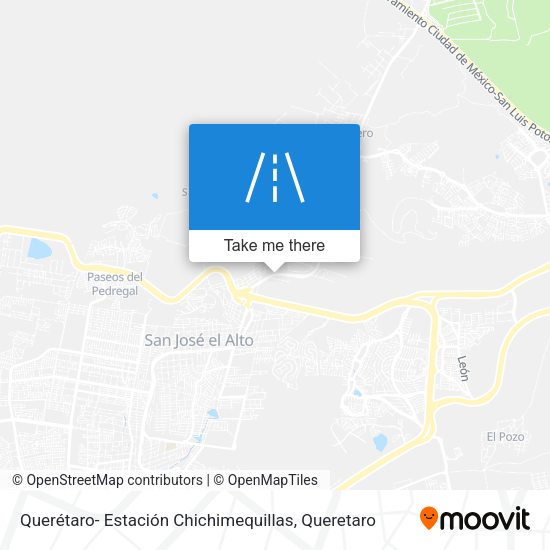 Querétaro- Estación Chichimequillas map