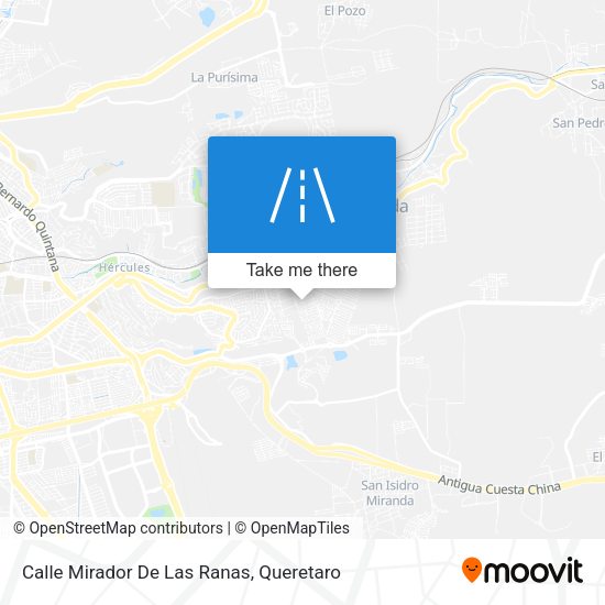 Mapa de Calle Mirador De Las Ranas