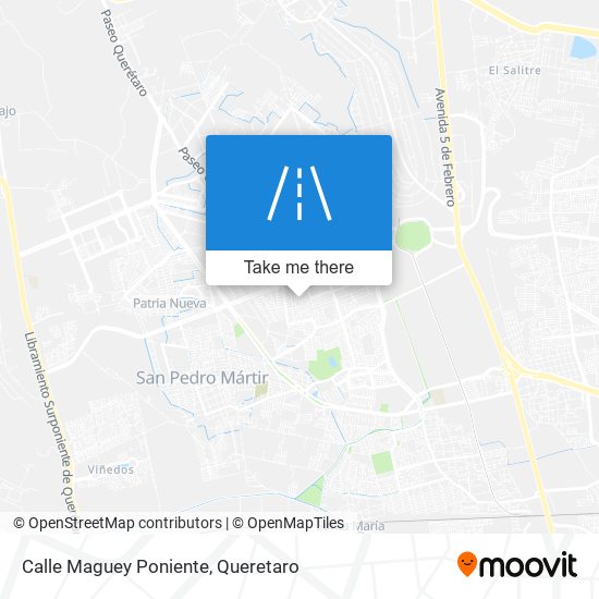 Mapa de Calle Maguey Poniente