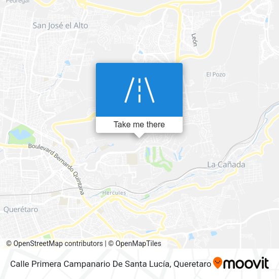 Mapa de Calle Primera Campanario De Santa Lucía