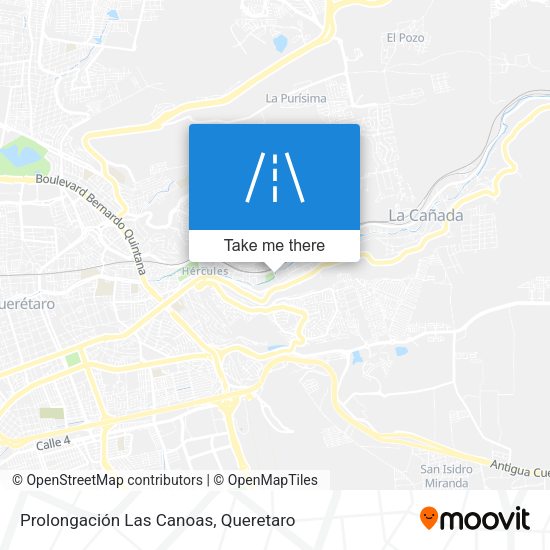 Prolongación Las Canoas map