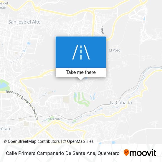 Calle Primera Campanario De Santa Ana map