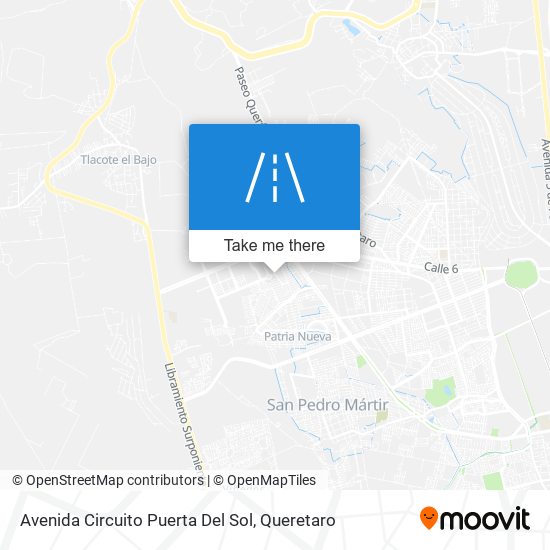 Avenida Circuito Puerta Del Sol map