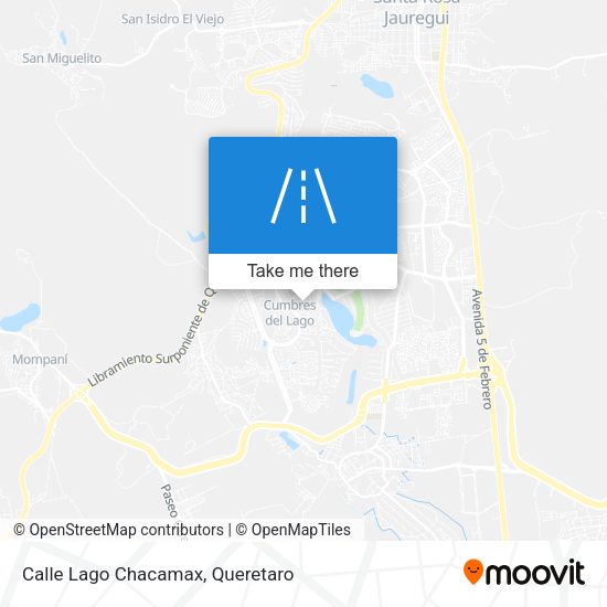 Calle Lago Chacamax map