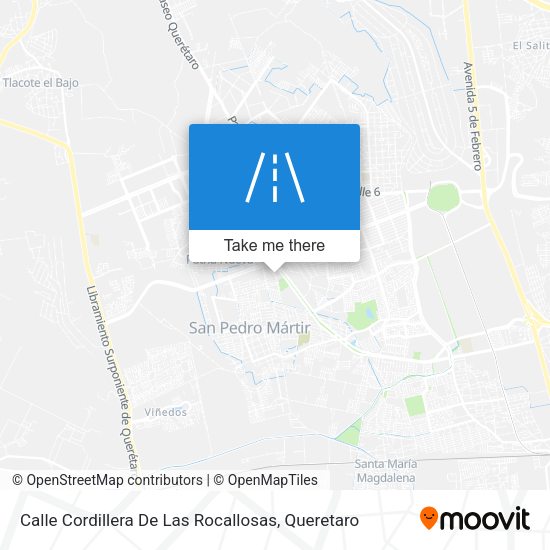 Calle Cordillera De Las Rocallosas map