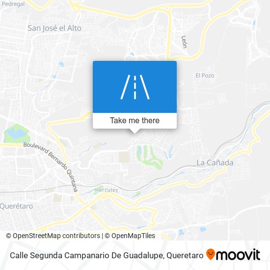 Calle Segunda Campanario De Guadalupe map