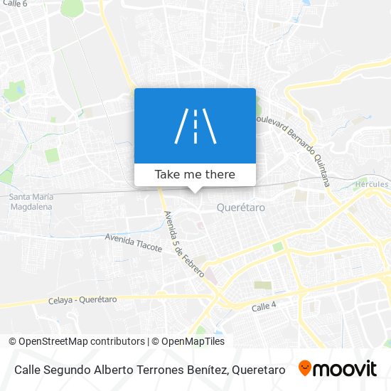 Mapa de Calle Segundo Alberto Terrones Benítez