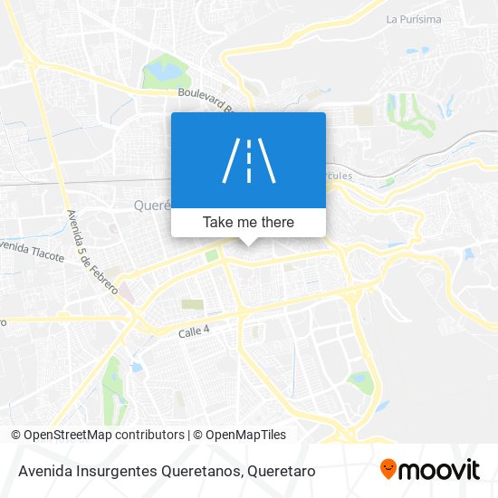 Avenida Insurgentes Queretanos map