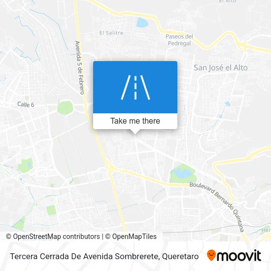 Tercera Cerrada De Avenida Sombrerete map