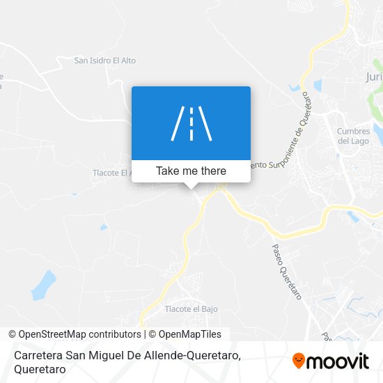 Carretera San Miguel De Allende-Queretaro map