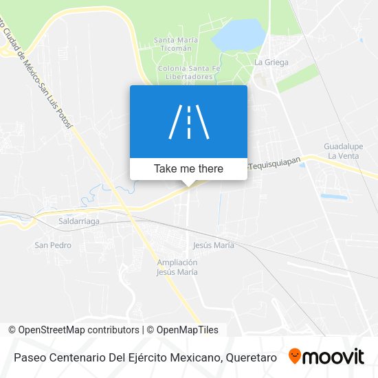 Paseo Centenario Del Ejército Mexicano map