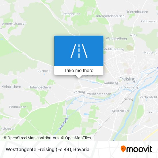 Westtangente Freising (Fs 44) map