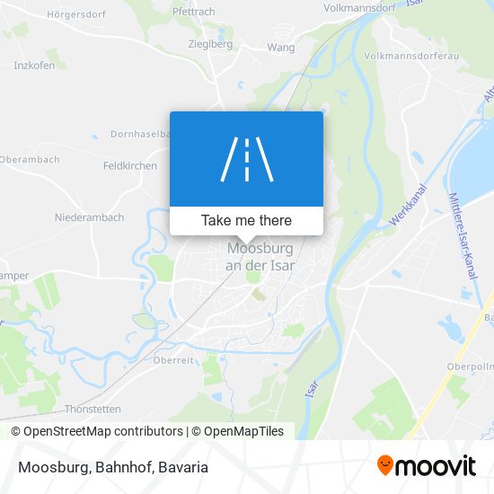 Moosburg, Bahnhof map