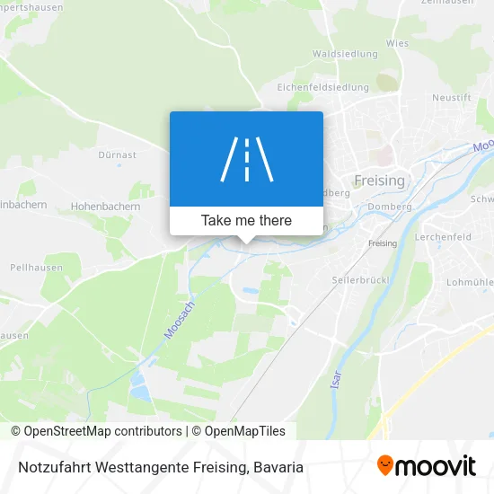 Карта Notzufahrt Westtangente Freising