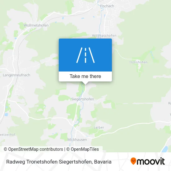 Карта Radweg Tronetshofen Siegertshofen