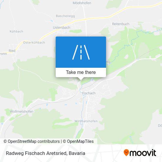 Radweg Fischach Aretsried map