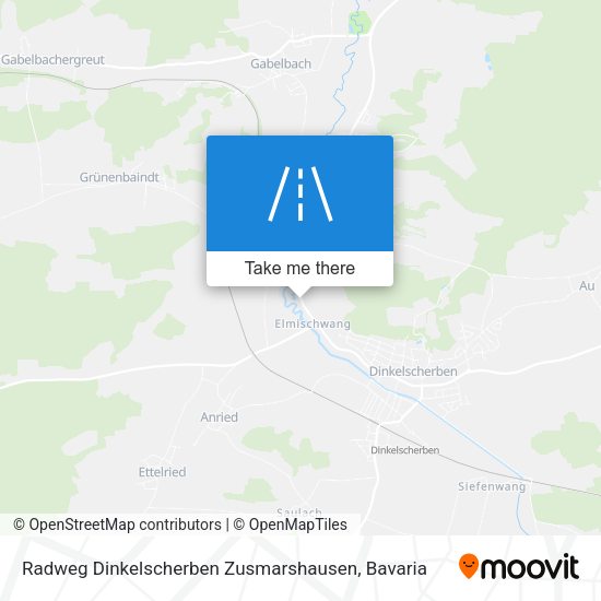 Radweg Dinkelscherben Zusmarshausen map