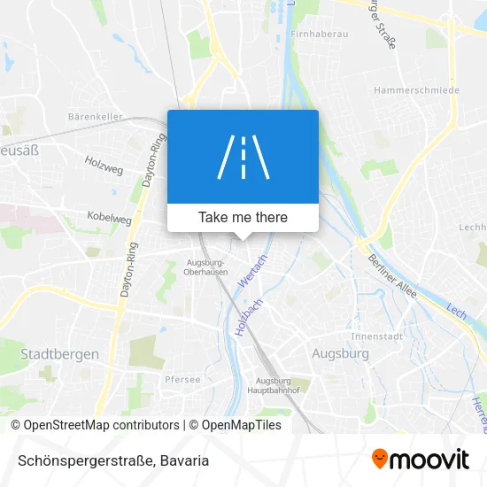 Карта Schönspergerstraße