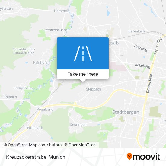 Kreuzäckerstraße map