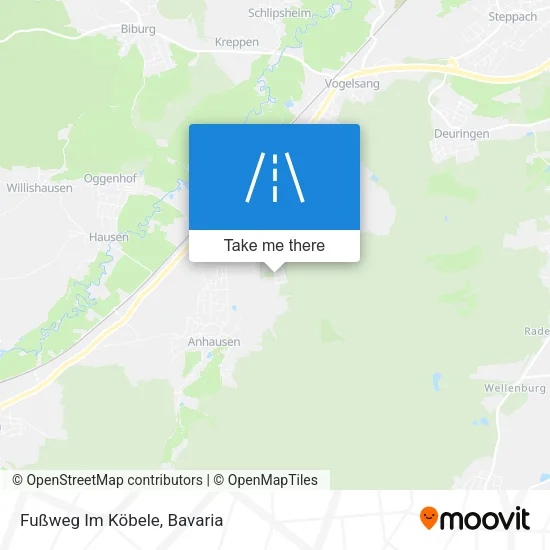 Карта Fußweg Im Köbele