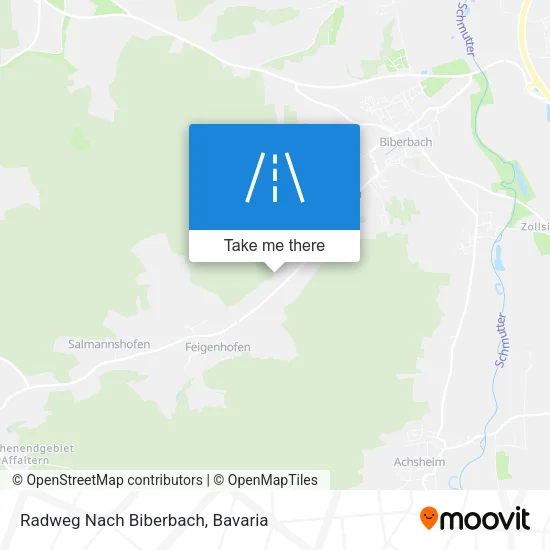 Карта Radweg Nach Biberbach