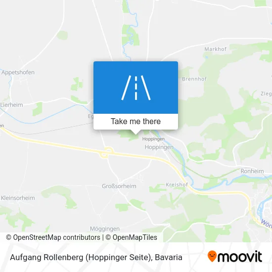 Карта Aufgang Rollenberg (Hoppinger Seite)